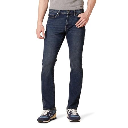offerta a tempo: amazon essentials jeans slim fit elasticizzati, bootcut colori fuori produzione uomo — 14% da 25,20 € a 21,57 €