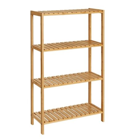 offerta a tempo: songmics scaffale portaoggetti in bambù, mensola da bagno — 17% da 40,99 € a 33,99 €