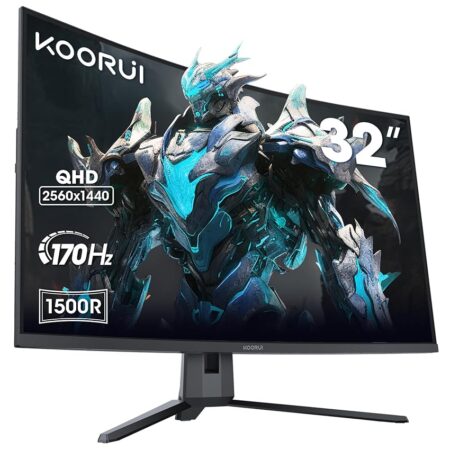 offerta a tempo: koorui monitor curvo 31,5 pollici, monitor gaming ultrawide qhd — 32% da 279,70 € a 189,99 €