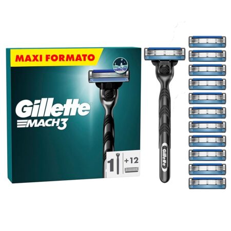 offerta a tempo: gillette mach3 rasoio con 11 lamette di ricambio — 33% da 35,98 € a 23,99 €