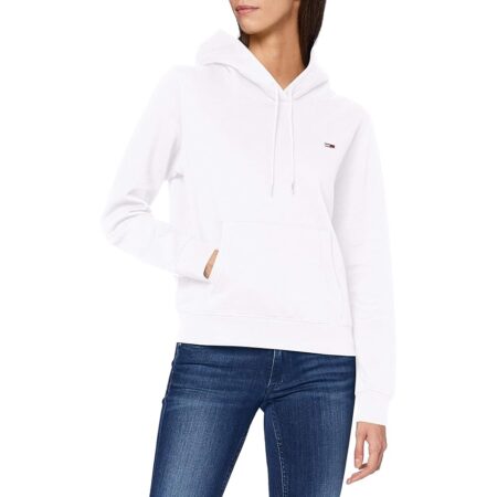 offerta a tempo: tommy jeans tjw reg s flag hoodie dw0dw19958, felpa con cappuccio — 14% da 79,90 € a 68,95 €
