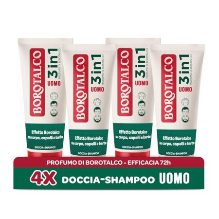 offerta a tempo: borotalco bagnoschiuma corpo 4 pezzi x 200ml — 43% da 16,99 € a 9,68 €