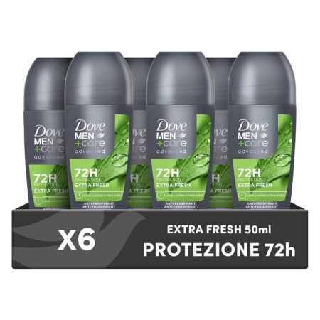 offerta a tempo: dove men+care roll on advanced care extra fresh, deodorante uomo antitraspirante senza alcol — 33% da 19,74 € a 13,13 €