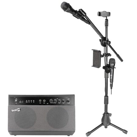 offerta a tempo: rockjam kit per karaoke con altoparlante da 50w e 2 microfoni — 47% da 129,99 € a 68,29 €