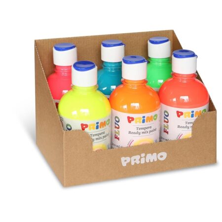 offerta a tempo: primo tempere lavabili per bambini +3 anni e adulti, colori per bambini da 300 ml con dosatore — 16% da 21,11 € a 17,67 €