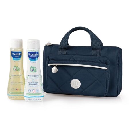 offerta a tempo: mustela vanity set 2024, borsa e pochette con prodotti bagnetto neonato — 10% da 17,55 € a 15,87 €