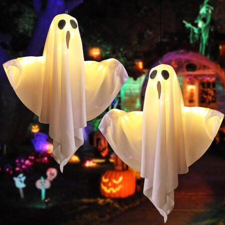 offerta a tempo: set di 2 decorazioni per halloween a forma di fantasma — 47% da 18,99 € a 10,05 €