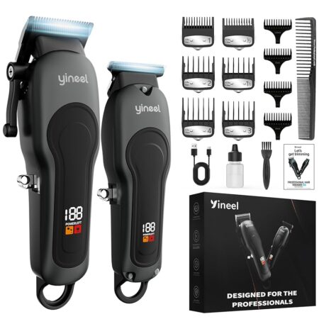 offerta a tempo: yineel tagliacapelli professionale uomo, macchinetta per capelli e barba senza fili con display led — 17% da 34,99 € a 28,99 €