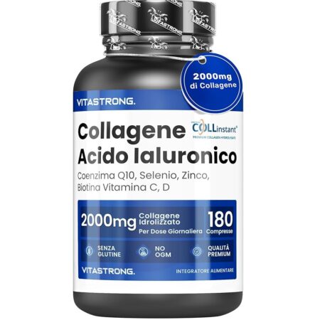 offerta a tempo: collagene idrolizzato 2000mg vitastrong collinstant collagene e acido ialuronico con biotina — 10% da 19,90 € a 17,91 €