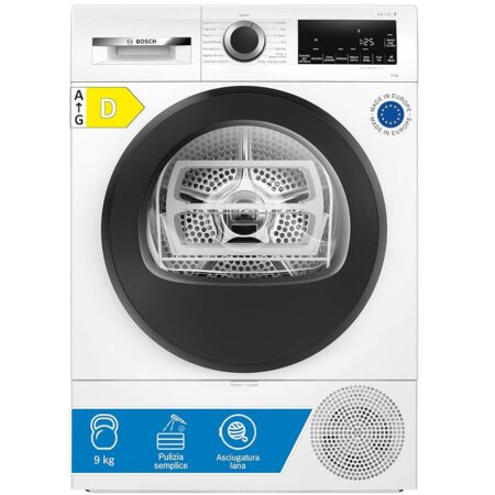 offerta a tempo: bosch wqg24200it serie 6 asciugatrice smart a pompa di calore — 25% da 649,00 € a 484,20 €