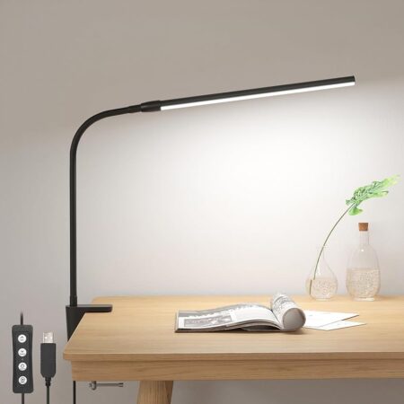 offerta a tempo: lepro lampada da scrivania led con morsetto, lampada da tavolo con 3 modalità — 39% da 32,99 € a 19,99 €