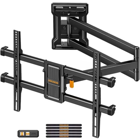 offerta a tempo: perlegear supporto tv parete con inclinabile, rotazione di ±90° ed estensione di 700 mm — 19% da 69,98 € a 56,85 €