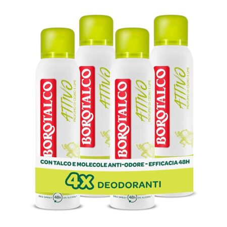 offerta a tempo: borotalco, deodorante spray attivo giallo — 25% da 18,49 € a 13,96 €