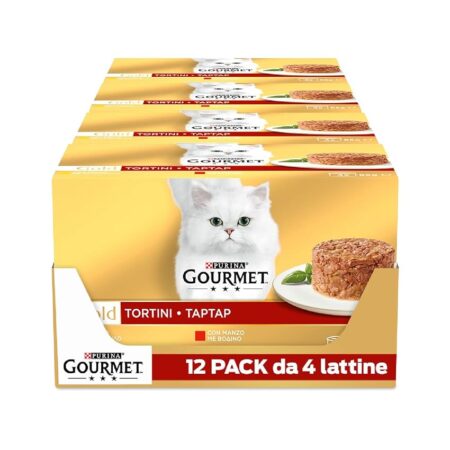 offerta a tempo: gourmet gold cibo umido gatto adulto, tortini con manzo — 18% da 33,48 € a 27,47 €