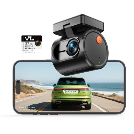 offerta a tempo: kawa piccola dash cam 2k1296p qhd mini telecamera per auto con controllo vocale — 30% da 69,99 € a 48,99 €
