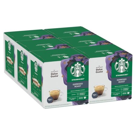 offerta a tempo: starbucks espresso roast by nescafé dolce gusto caffè, 6 confezioni da 12 capsule — 21% da 31,74 € a 24,99 €