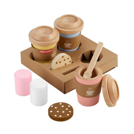 offerta a tempo: fisher price set pausa caffè in legno, playset con 15 pezzi in legno tra cui tazze da caffè — 4% da 17,48 € a 16,72 €
