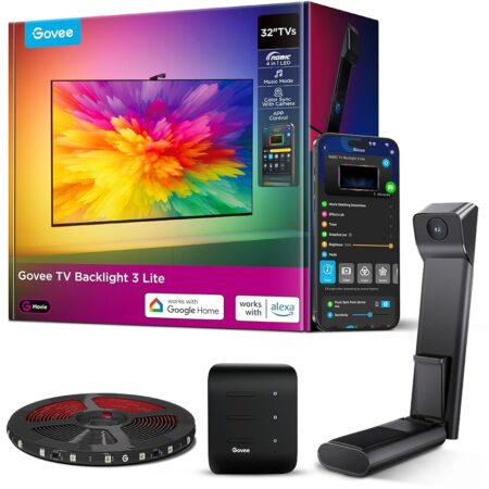 offerta a tempo: govee retroilluminazione led per tv compatibile con alexa e google home — 30% da 64,99 € a 45,49 €