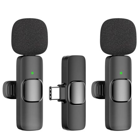 offerta a tempo: oraolo microfono wireless per android, type c microfono lavalier wireless con cancellazione — 60% da 24,99 € a 9,99 €
