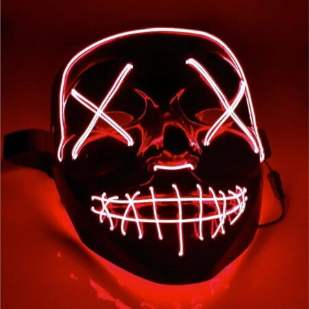 offerta a tempo: maschera con luci led tema halloween — 57% da 13,99 € a 5,99 €