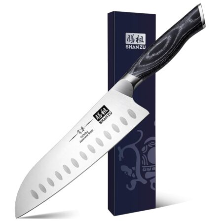 offerta a tempo: shan zu coltello santoku 18 cm coltelli da cucina professionale coltelli cucina giapponesed — 34% da 39,99 € a 26,39 €