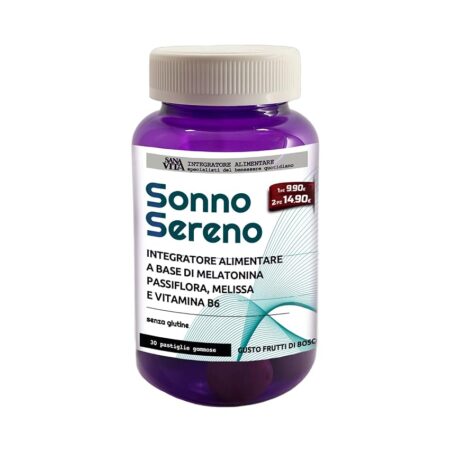 offerta a tempo: sanavita sonno sereno integratore per dormire in caramelle gommose 30 caramelle — 43% da 9,90 € a 5,67 €