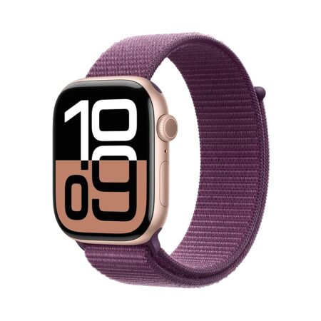 offerta a tempo: apple watch series 10 gps 46 mm smartwatch con cassa in alluminio oro rosa e sport loop prugna — 18% da 489,00 € a 399,00 €