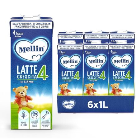 offerta a tempo: mellin 4 latte di crescita per bambini 6 pezzi x 1l — 51% da 15,54 € a 7,55 €