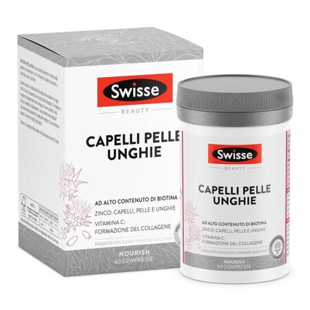 offerta a tempo: swisse integratore capelli pelle unghie, integratore alimentare con biotina — 47% da 30,90 € a 16,40 €