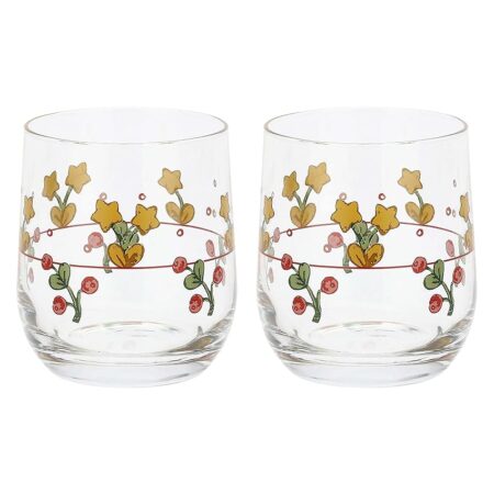 offerta a tempo: thun set di 2 bicchieri per acqua in vetro decorato, linea sweet christmas — 21% da 13,90 € a 10,99 €