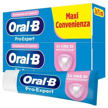 offerta a tempo: oral b pro expert dentifricio sensibilitÀ, sapore eucalipto & menta piperita. 2x75ml — 30% da 5,69 € a 3,99 €
