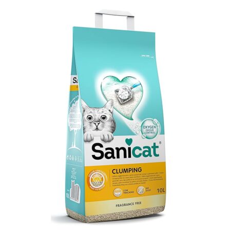 offerta a tempo: sanicat lettiera per gatti agglomerante senza profumo | a base di minerali naturali — 32% da 9,99 € a 6,80 €