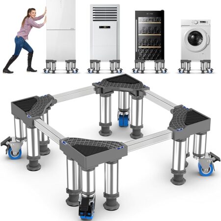 offerta a tempo: niuxx base universale per frigorifero con 8 piedi + 4 ruote regolabile mobile supporto — 10% da 65,99 € a 59,39 €