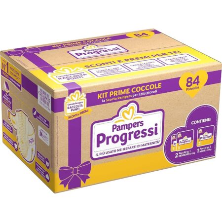 offerta a tempo: pampers progressi primi giorni, 84 pannolini — 32% da 32,65 € a 22,12 €