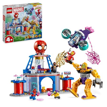 offerta a tempo: lego marvel quartier generale di team spidey, giochi per bambini e bambine da 4 anni con mech — 30% da 54,99 € a 38,49 €