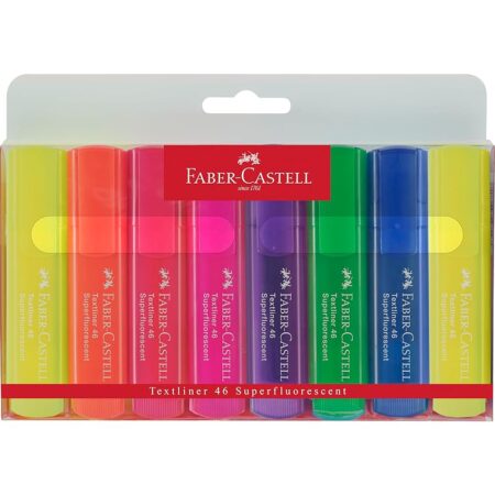 offerta a tempo: faber castell 154662 set di evidenziatori tl 1546, confezione da 8 — 32% da 9,20 € a 6,25 €