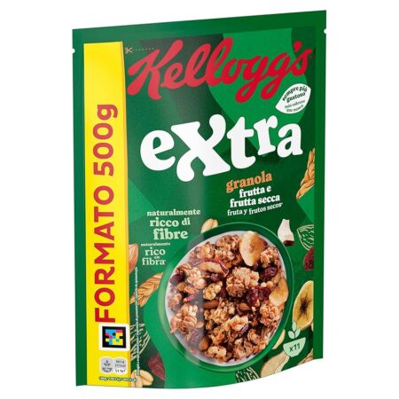 offerta a tempo: kellogg's cereali extra | gusto frutta e frutta secca | granola con avena croccante — 35% da 5,29 € a 3,45 €