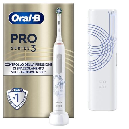 offerta a tempo: oral b spazzolino elettrico ricaricabile pro series 3 bianco, 1 testina di ricambio — 4% da 57,80 € a 55,67 €