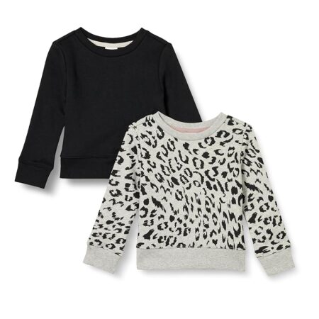 offerta a tempo: amazon essentials felpe girocollo in pile da ragazza, confezione da 2 — 15% da 27,60 € a 23,46 €