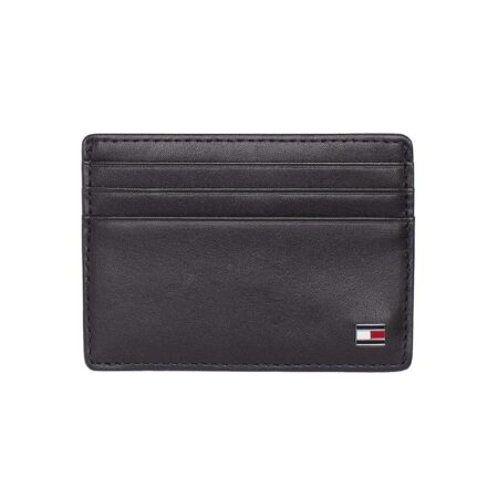 offerta a tempo: tommy hilfiger uomo portafoglio eton in pelle, nero (black) — 21% da 44,90 € a 35,43 €