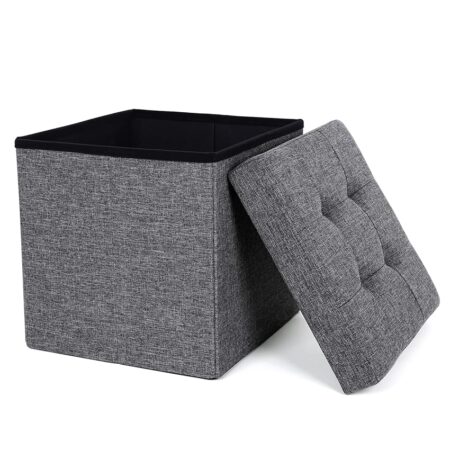 offerta a tempo: songmics pouf cubo poggiapiedi con contenitore — 39% da 27,99 € a 16,99 €