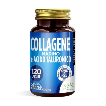 offerta a tempo: collagene marino e acido ialuronico: integratore per pelle, ossa e articolazioni | 120 capsule — 29% da 26,90 € a 19,07 €