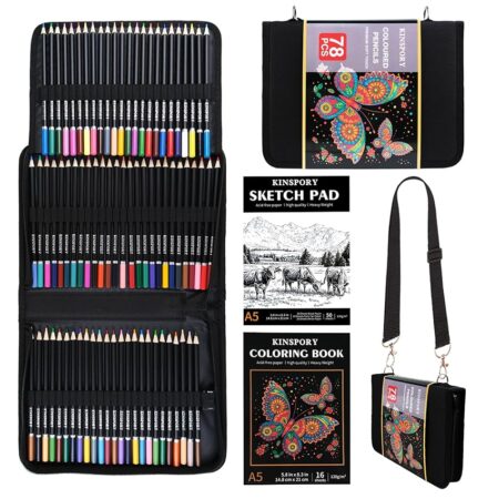offerta a tempo: set di 78 matite colorate con mine morbide da disegno — 40% da 24,99 € a 14,99 €