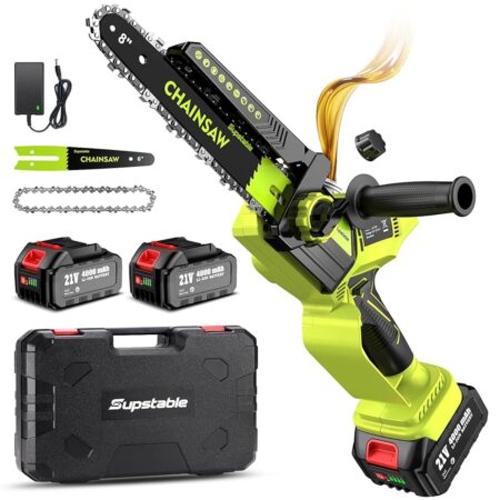 offerta a tempo: supstable mini motosega a batteria 8/6 pollici, motoseghe elettrica brushless — 14% da 69,99 € a 59,99 €