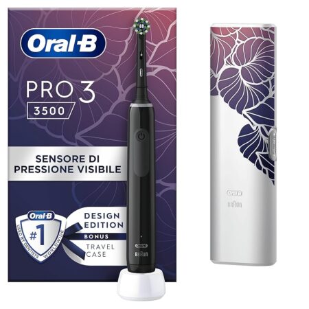 offerta a tempo: oral b spazzolino elettrico ricaricabile pro 3 3500 nero, 1 spazzolino elettrico oral b — 36% da 69,90 € a 44,99 €