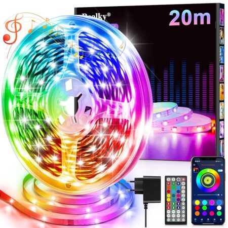 offerta a tempo: striscia led, 20m rgb luci camera da letto — 30% da 18,99 € a 13,37 €