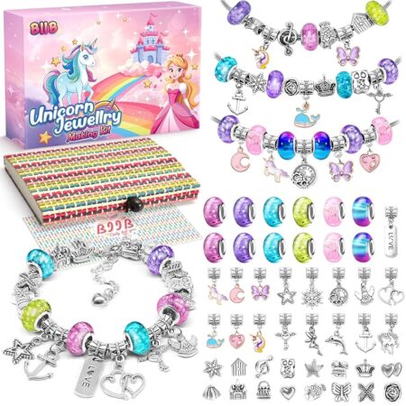 offerta a tempo: biib regalo bambina 5 6 7 8 9 10 anni, kit braccialetti fai da te bambina — 28% da 18,99 € a 13,59 €