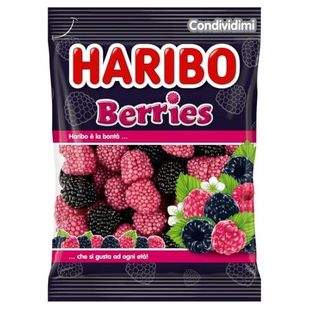 offerta a tempo: haribo berries caramelle gommose gusto frutta more e lamponi — 40% da 1,65 € a 0,99 €