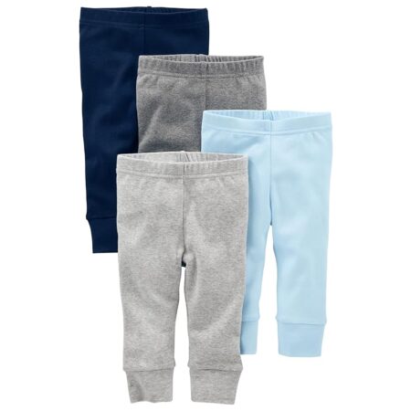 offerta a tempo: simple joys by carter's 4 pack neutral pant pantaloni, blu/grigio/bianco — 39% da 22,49 € a 13,79 €