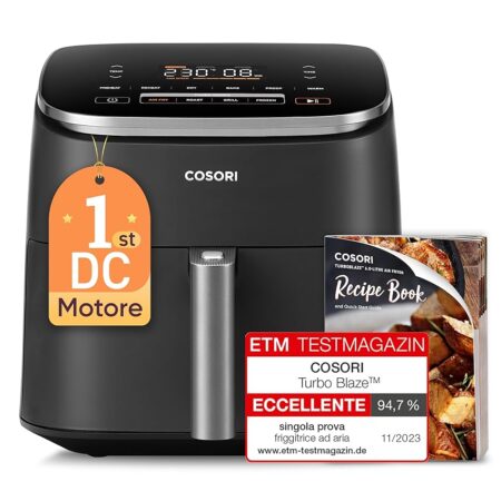 offerta a tempo: cosori friggitrice ad aria turbo blaze 6 litri, air fryer con dc motore tecnologia — 29% da 169,99 € a 119,99 €